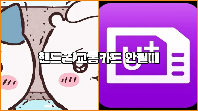 핸드폰 교통카드 안될때