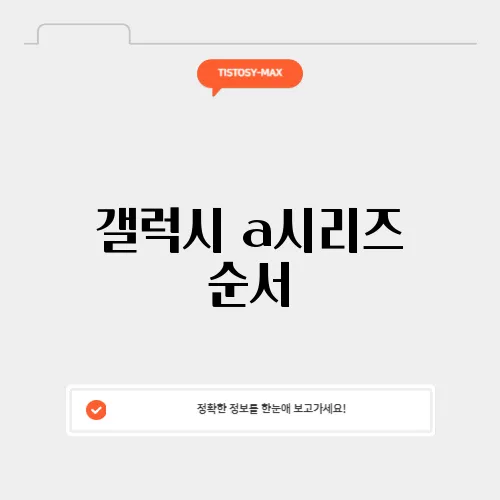 갤럭시 a시리즈 순서
