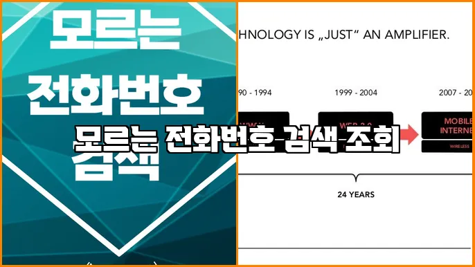 모르는 전화번호 검색 조회
