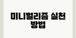 미니멀리즘 실천 방법