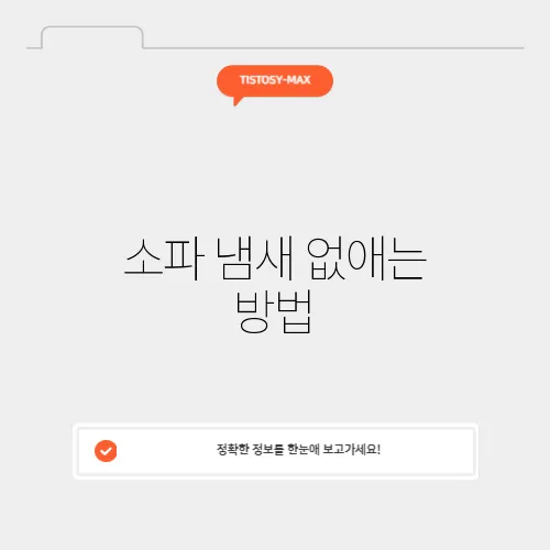 소파 냄새 없애는 방법