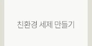 친환경 세제 만들기