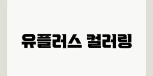 유플러스 컬러링