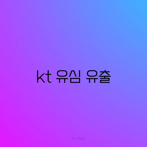 kt 유심 유출