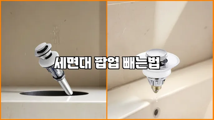 세면대 팝업 빼는법