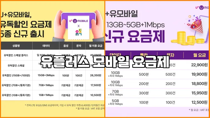 유플러스 모바일 요금제