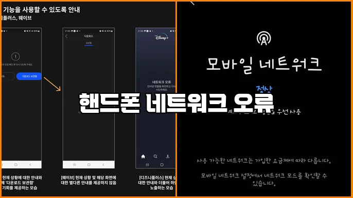 핸드폰 네트워크 오류