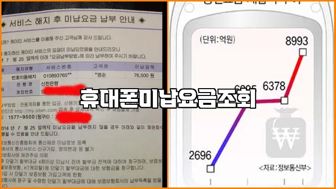 휴대폰미납요금조회