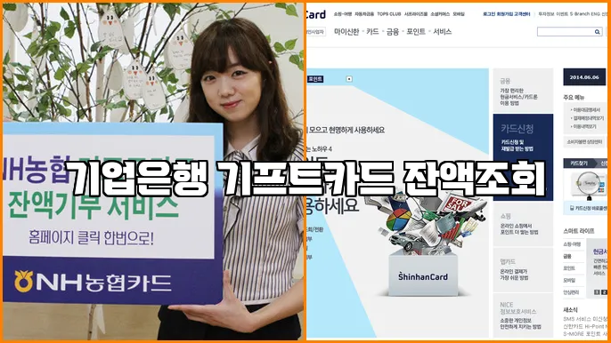 기업은행 기프트카드 잔액조회