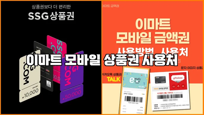 이마트 모바일 상품권 사용처