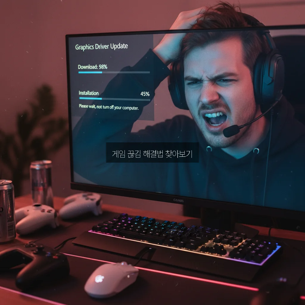 게임 중 튕김 현상 그래픽 드라이버 업데이트 관련 이미지 1