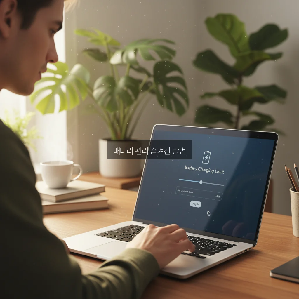 노트북 배터리 충전 제한 설정 (수명 연장) 관련 이미지 2