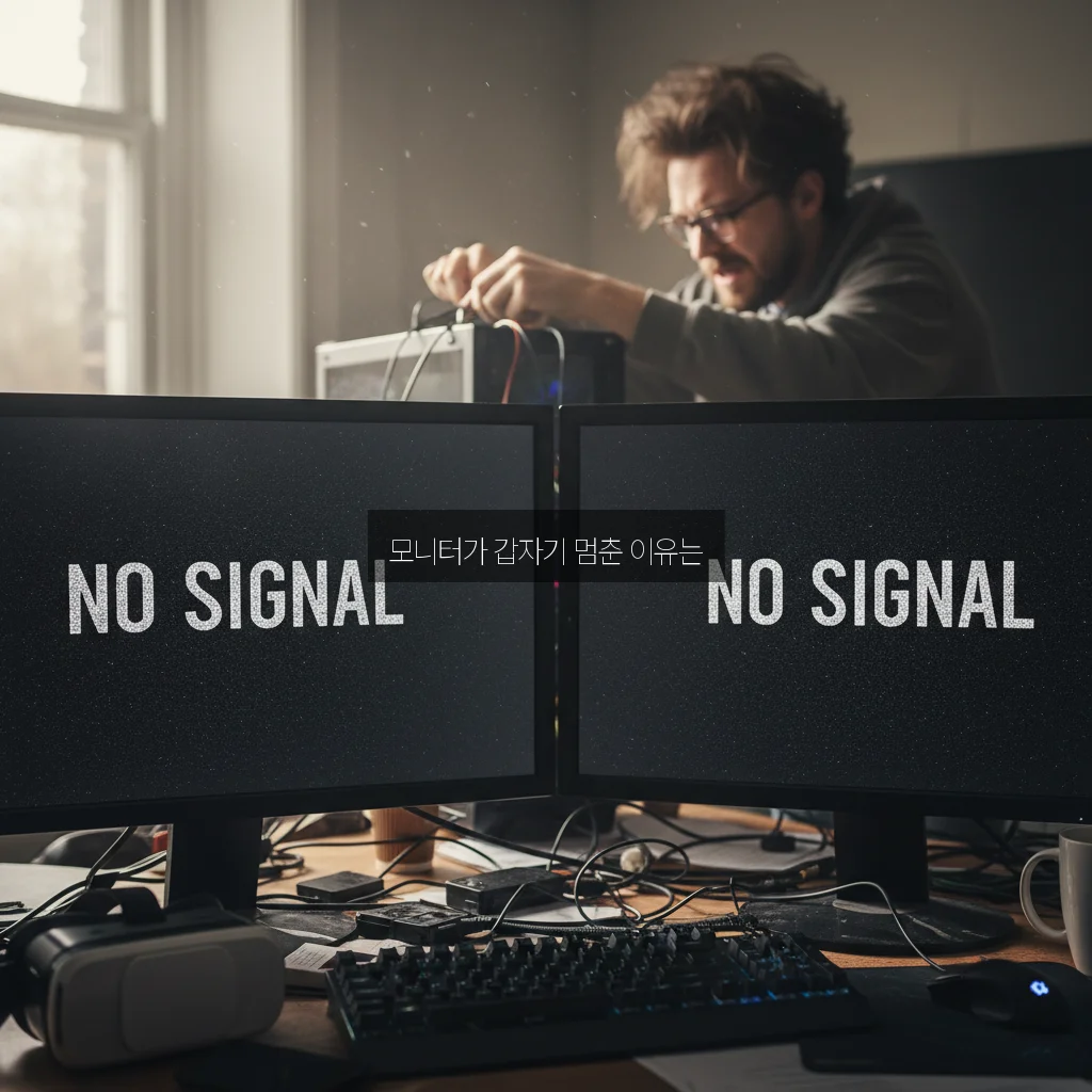 듀얼 모니터 신호 없음 및 인식 불가 관련 이미지 2