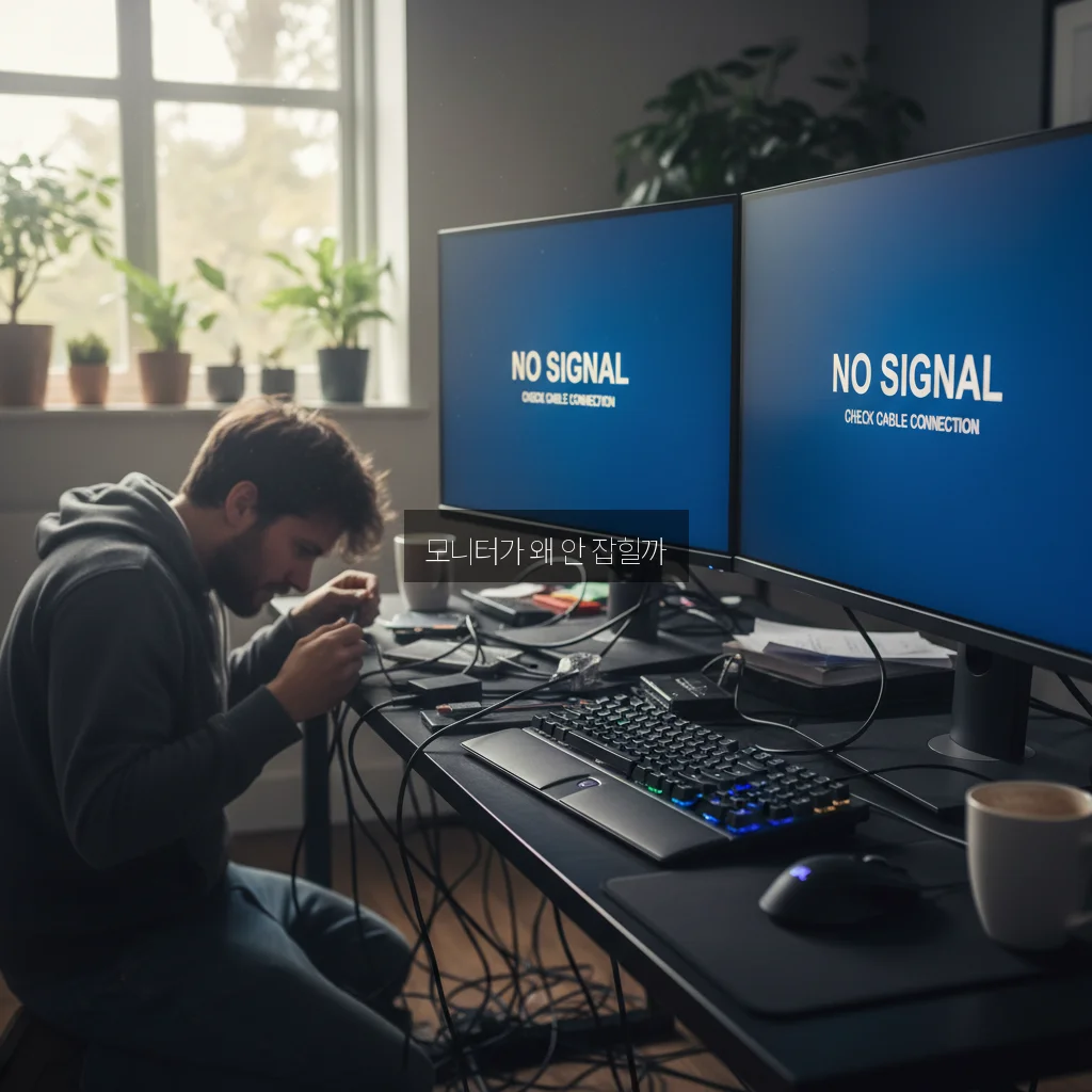 듀얼 모니터 신호 없음 및 인식 불가 관련 이미지 3