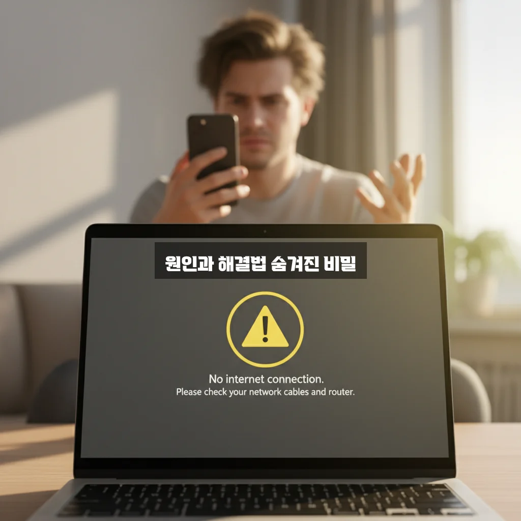 인터넷 연결 확실치 않음 노란색 느낌표 해결 관련 이미지 3