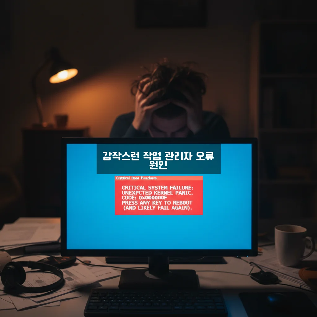 작업 관리자 실행 안됨 및 응답 없음 강제 종료 관련 이미지 1