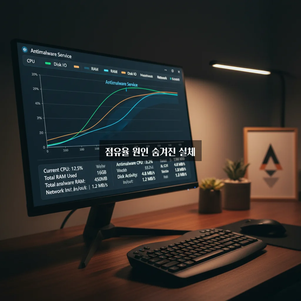 컴퓨터 렉 걸림 점유율 확인 (Antimalware Service) 관련 이미지 1