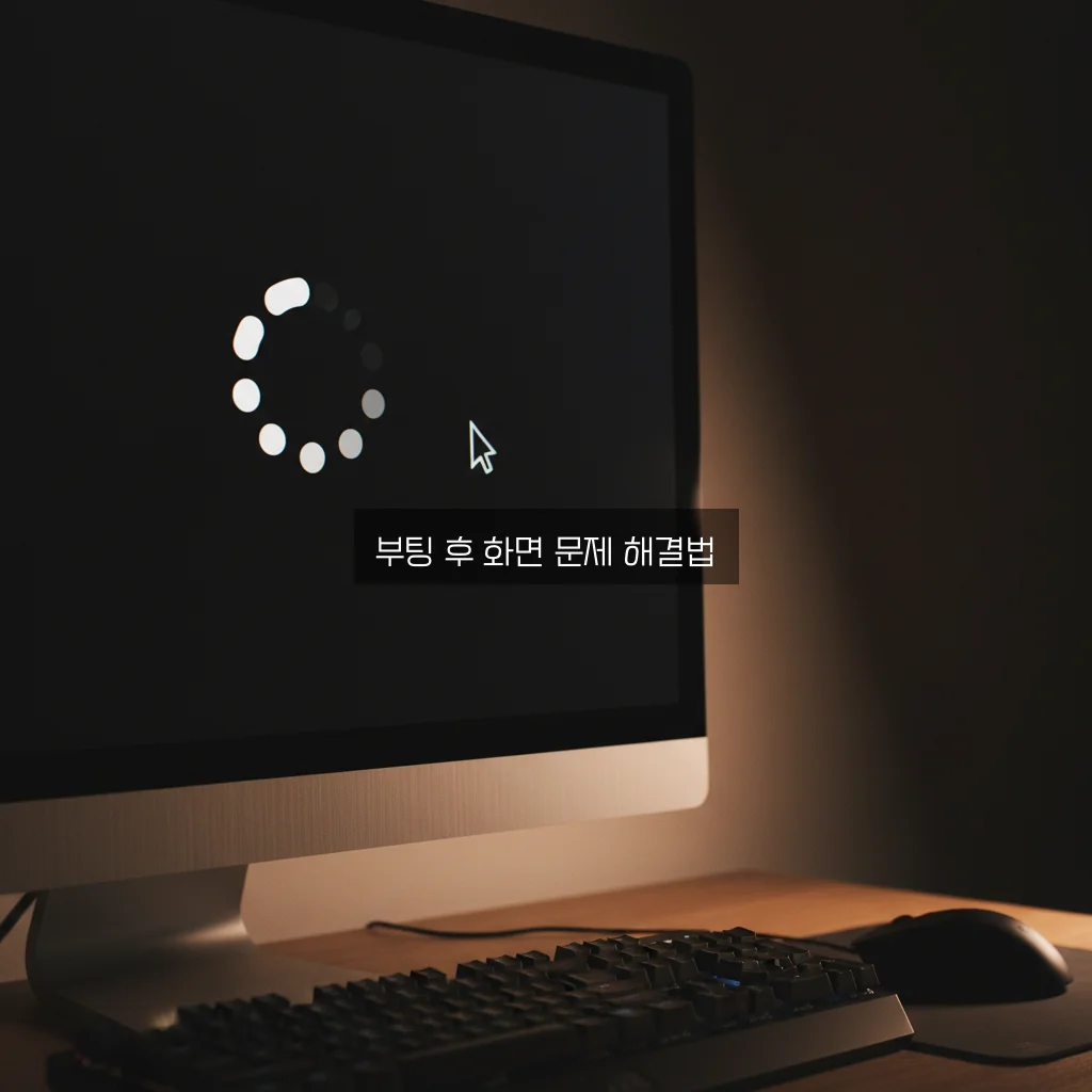 컴퓨터 부팅 안됨 검은 화면에 마우스만 보일 때 관련 이미지 1
