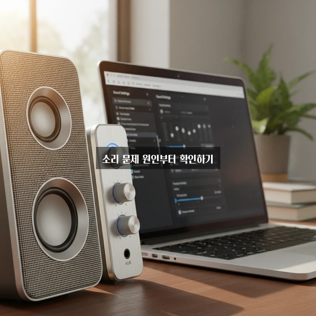 컴퓨터 소리가 안 나요 스피커 설정 및 드라이버 관련 이미지 1