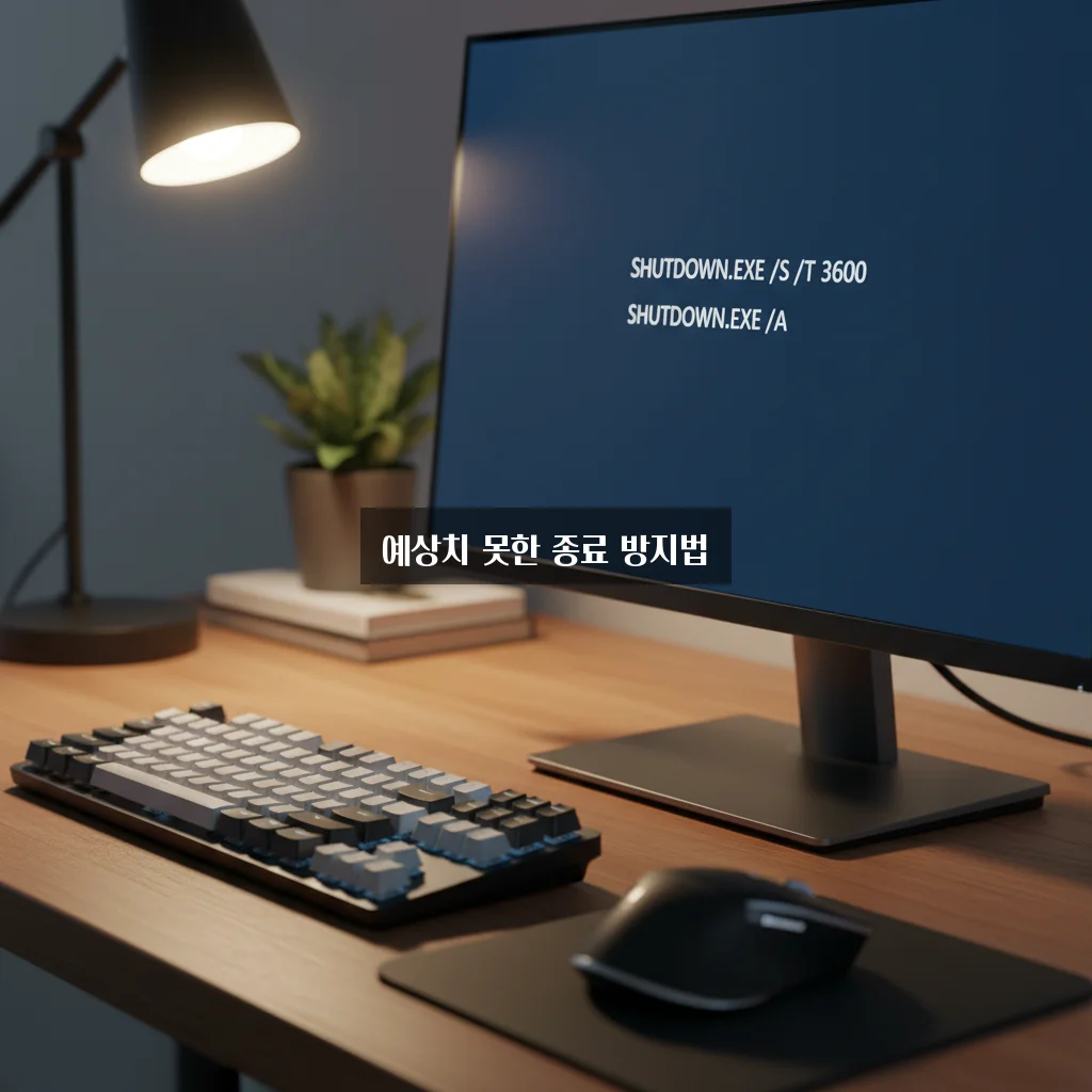 컴퓨터 자동 꺼짐 예약 및 취소 명령어 관련 이미지 1