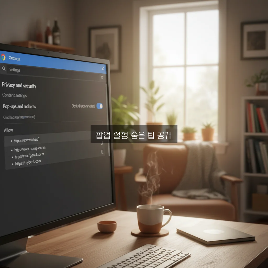 크롬 팝업 차단 해제 및 특정 사이트 허용 관련 이미지 2