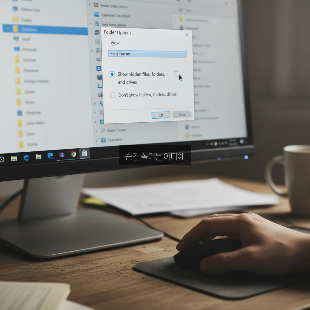폴더 숨기기 및 숨김 폴더 보기 설정 관련 이미지 1
