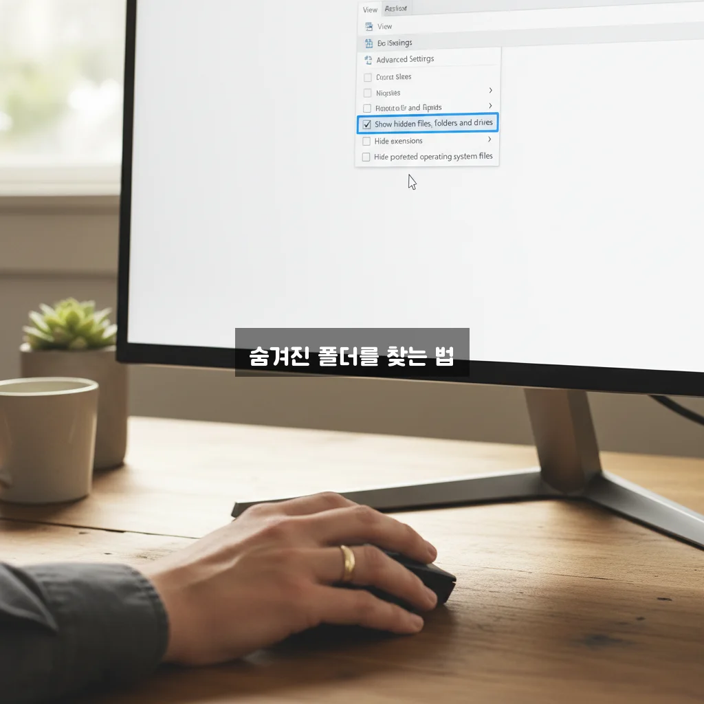 폴더 숨기기 및 숨김 폴더 보기 설정 관련 이미지 3
