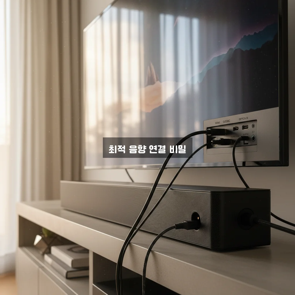 사운드바 TV 연결 방법 관련 이미지 1