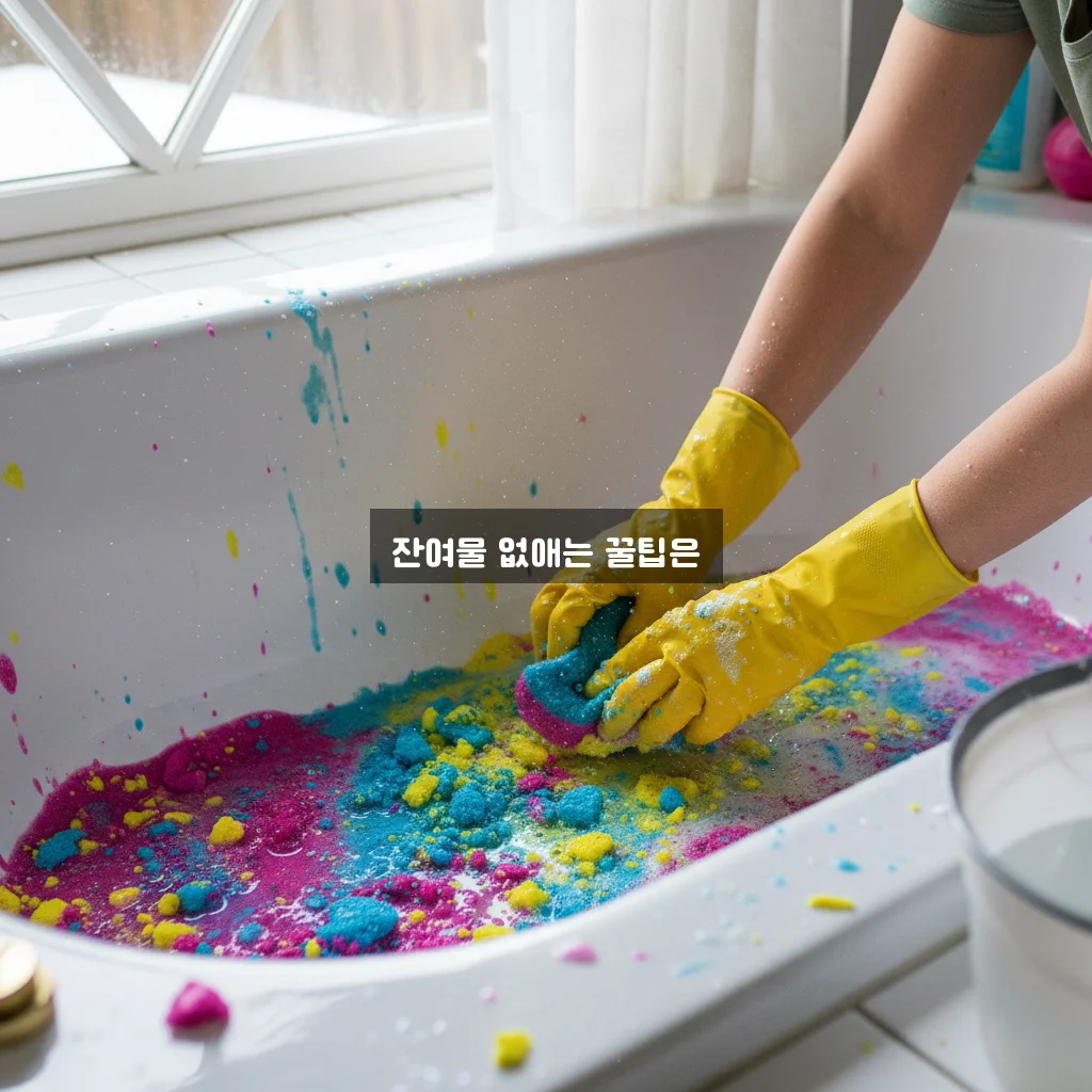 입욕제 배스밤 사용 후 청소 관련 이미지 3