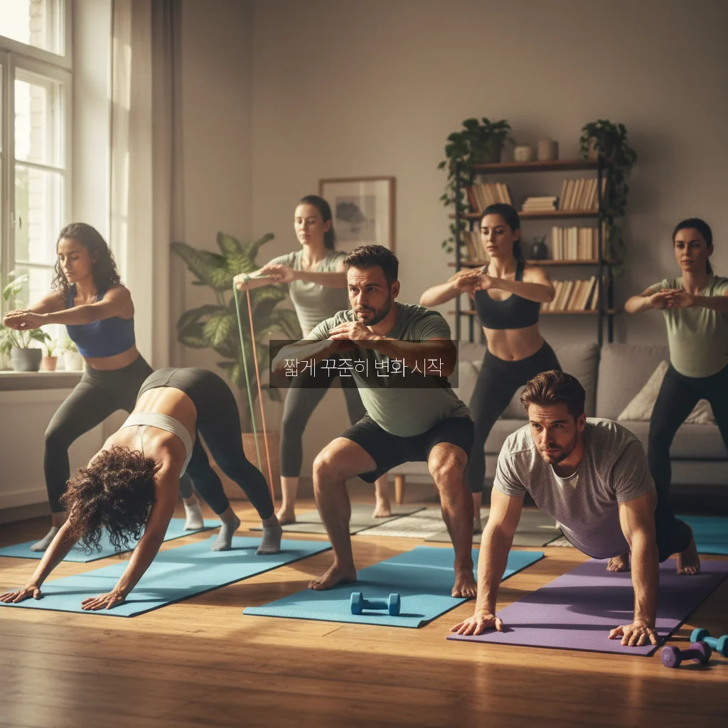 4주 완성! 바쁜 사람을 위한 홈트 운동루틴 가이드 관련 이미지 1
