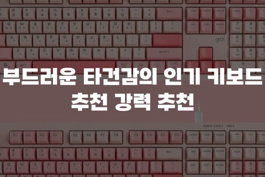부드러운 타건감의 인기 키보드 추천 강력 추천