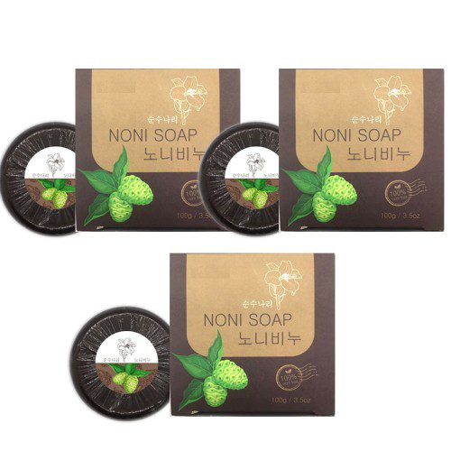 순수나리 베트남 노니비누 3개 세수 세안 목욕 수제비누