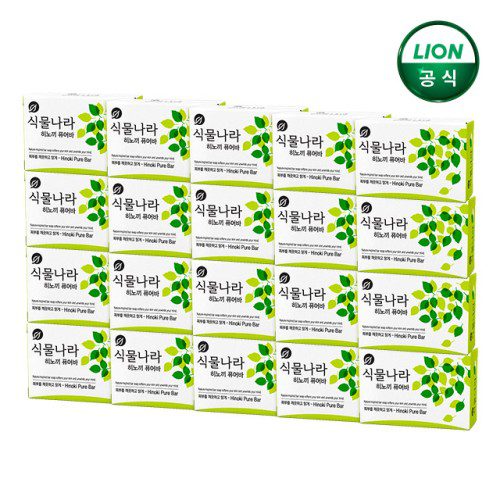 식물나라 세안 비누 히노끼퓨어바 20개 / 비누 세수