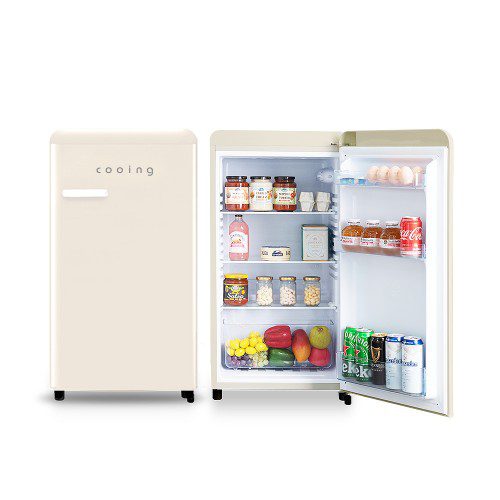 쿠잉 레트로 미니냉장고 REF-S92 소형 원룸 사무실 작은 슬림 가정용 레드