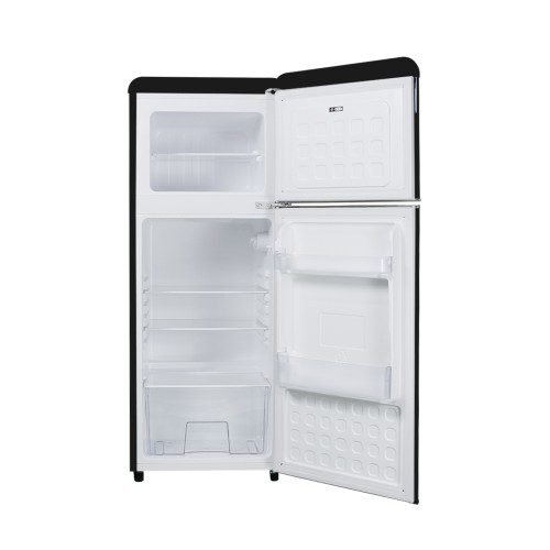 쿠잉 레트로 소형냉장고 REF-D121 블랙 미니 원룸 사무실 신혼 슬림