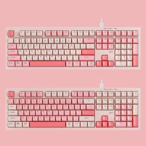 지클릭커 오피스프로 OPK50 사일런스 M RGB 무소음 방수 키보드 Sky City CR1 108키