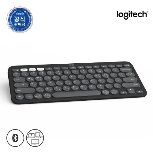 로지텍 코리아 Pebble2 K380S 페블 블루투스 무선 키보드 스모키 블랙, 팬터그래프(Pantograph)