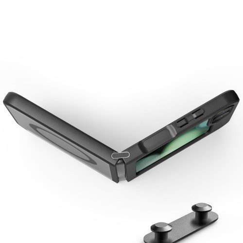 나하로 맥세이프 케이스 아머 하이브리드 클리어블랙, 갤럭시Z플립5