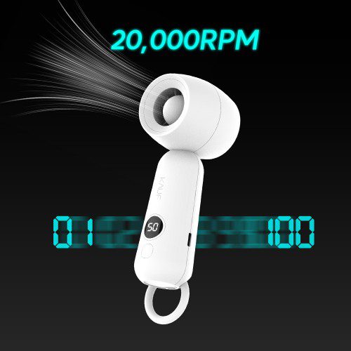 카프 터보 손선풍기 미니 BLDC 100단 핸디 키링 KF-SHF04 화이트