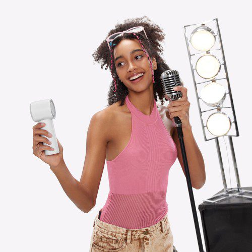 휴대용 손 선풍기 무선 야구장 냉각 손풍기 핸디 선풍기 Life10S 아이스 화이트