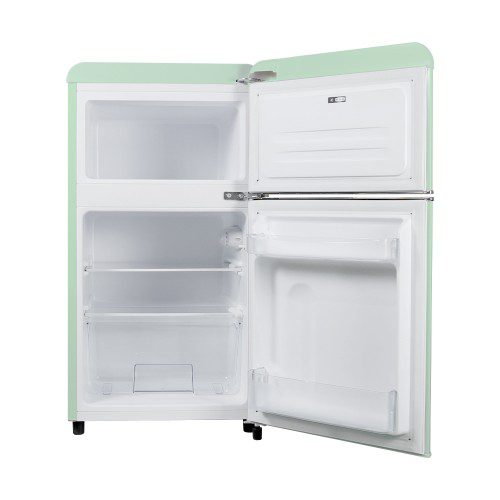 쿠잉 레트로 미니냉장고 REF-D85 2도어 소형 원룸 사무실 신혼 슬림 민트