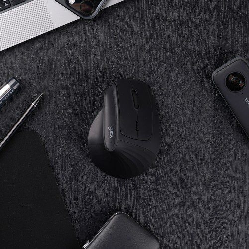 지클릭커 오피스프로 버티컬 도톰스콘 OP80 무소음 블루투스 무선마우스 핑크