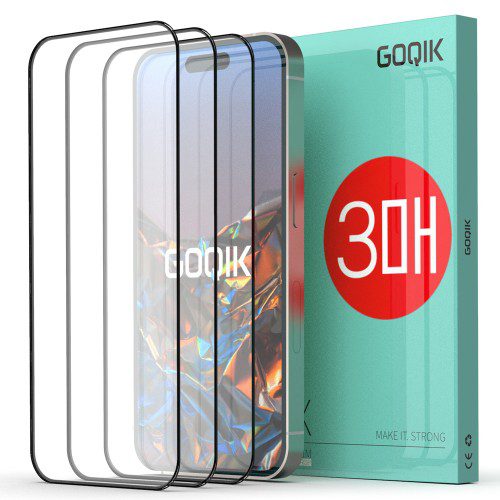 풀커버 나노 강화 PMMA아크릴유리 액정보호필름 아이폰15 플러스, 3매입