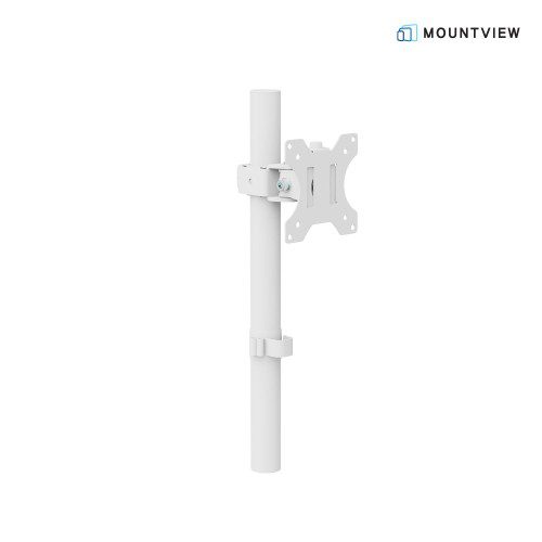 마운트뷰 싱글 모니터암 스탠드 보조 모니터 거치대 지지대 벽면 밀착 세로형 폴타입 클램프