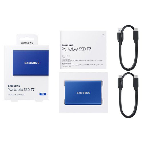 삼성전자 삼성 포터블 외장 SSD T7 (정품) 1TB, 그레이