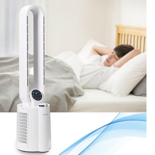 안전한 일자형 선풍기 세로형 타워 선풍기 무소음 날개없는 선풍기