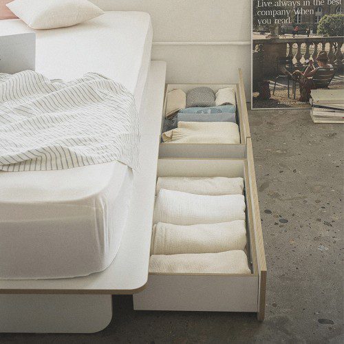 누어 룬드 무헤드 싱글 슈퍼싱글 수납형 파운데이션 침대 프레임 S/SS