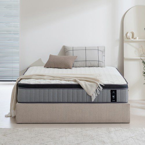 쇼킹 허리에 좋은 수면 단단한 편한 푹신한 바닥 호텔 침대 매트리스 22cm, Q(퀸), 미디엄하드