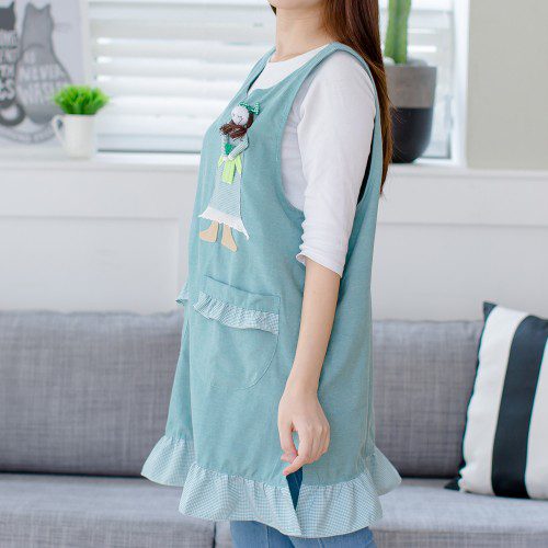 데코에버 인형 어린이집선생님 앞치마 가벼운 면 원피스앞치마 빅사이즈