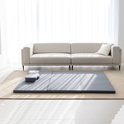 수면도감 탄탄한 허리에 좋은 3단 접이식 매트리스 침대 토퍼 바닥 수면매트 Q